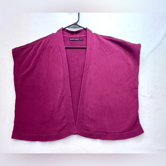 GUDRUN SJODEN Open Front short sleeve Knit Cardigan Sweater-  Size XL - Picture 2 of 8